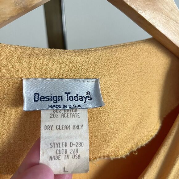 Vintage 80’s 90’s lagenlook button front drapery retro tunic top - Picture 4 of 11